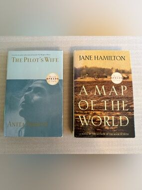 2 Oprah’s Book Club Hardback Books - The Pilots Wife/A Map of the World